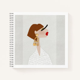Nieuwe Look Mode Illustratie Kunst Notitieboek