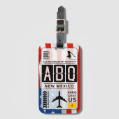 Nieuwe luchthavencode van New Mexico Bagagelabel (Voorkant (verticaal))