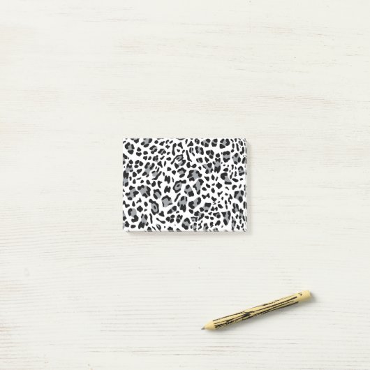 Nieuwe luipaard textuur 4 post-it® notes (Op bureau)
