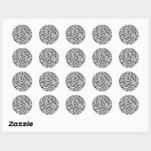 Nieuwe luipaard textuur 4 ronde sticker (Vel)