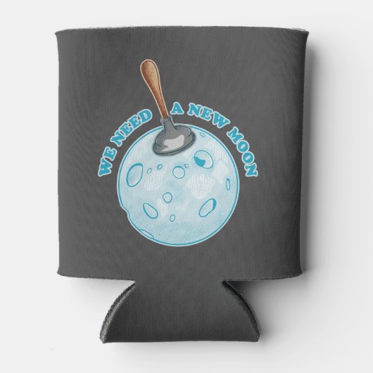 Nieuwe maan astrologie astronomie blikjeskoeler (Voorkant)