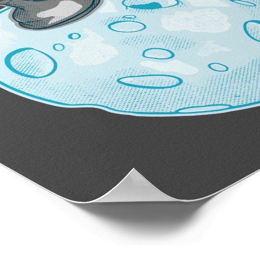 Nieuwe maan astrologie astronomie poster (Hoek)