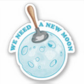 Nieuwe maan astrologie astronomie sticker (Voorkant)