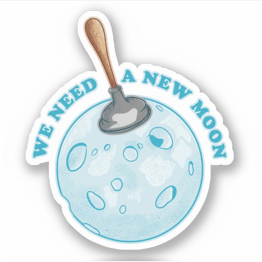 Nieuwe maan astrologie astronomie sticker (Voorkant)