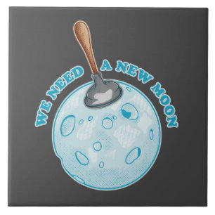 Nieuwe maan astrologie astronomie tegeltje