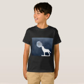 Nieuwe Maan - huilende wolf T-shirt (Voorkant volledig)