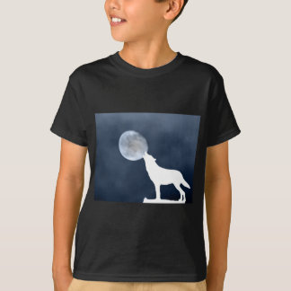 Nieuwe Maan - huilende wolf T-shirt
