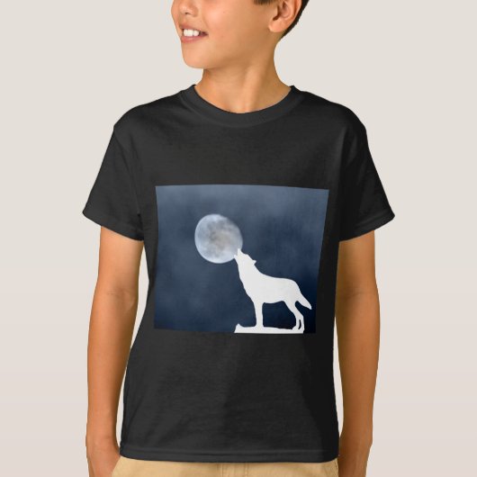 Nieuwe Maan - huilende wolf T-shirt (Voorkant)