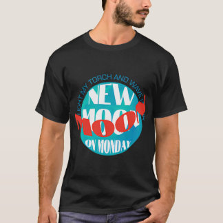Nieuwe Maan op Maandag Blauw Alt T-shirt