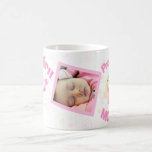 Nieuwe mam Baby Girl Aangepaste Foto Mok (Center)