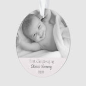Nieuwe mam Eerste Kerstmis als mama gepersonalisee Ornament (voorkant)