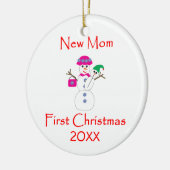 Nieuwe mam Eerste Kerstmis Keramisch Ornament (Links)