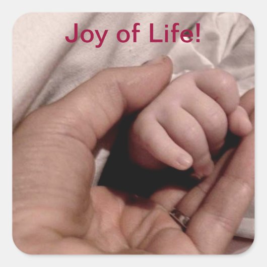 Nieuwe mam en Baby - Joy of Life Vierkante Sticker (Voorkant)