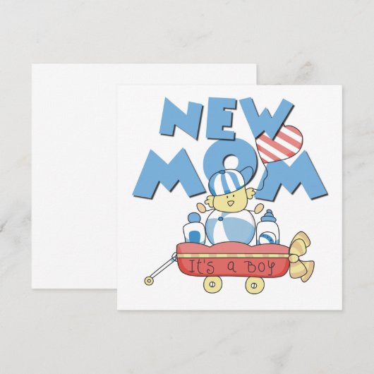 Nieuwe mam Het is een Jongen Gifts Aankondiging (Voorkant / Achterkant)