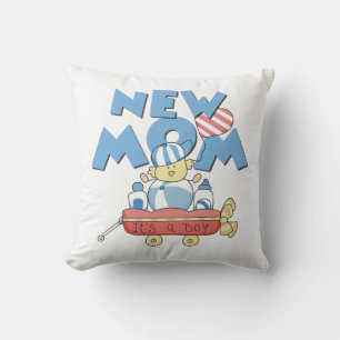 Nieuwe mam Het is een Jongen Gifts Kussen