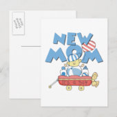 Nieuwe mam Het is een Jongen Tshirts en Gifts Aankondigingskaart (Voorkant / Achterkant)