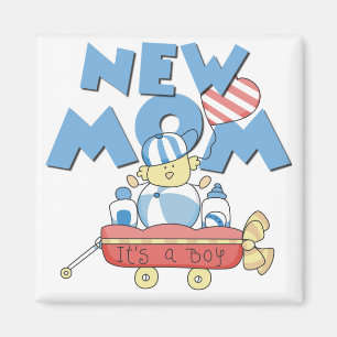 Nieuwe mam Het is een Jongen Tshirts en Gifts Magneet
