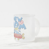 Nieuwe mam Het is een Jongen Tshirts en Gifts Matglas Koffiemok (Voorkant rechts)