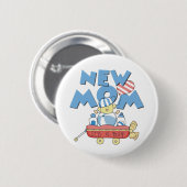 Nieuwe mam Het is een Jongen Tshirts en Gifts Ronde Button 5,7 Cm (Voorkant /achterkant)