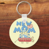Nieuwe mam Het is een Jongen Tshirts en Gifts Sleutelhanger (Voorkant)