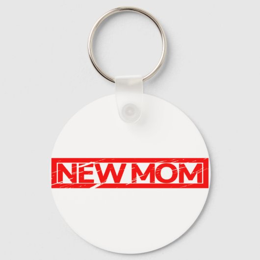 Nieuwe mam Stamp Sleutelhanger (Voorkant)