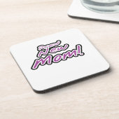 Nieuwe mam zwart en Paarse tekstcadeaus Bier Onderzetter (Linkerzijde)