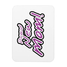 Nieuwe mam zwart en Paarse tekstcadeaus