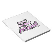 Nieuwe mam zwart en Paarse tekstcadeaus Notitieblok (Schuin)