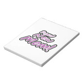 Nieuwe mam zwart en Paarse tekstcadeaus Notitieblok (Linkerzijde)