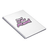 Nieuwe mam zwart en Paarse tekstcadeaus Notitieboek (Rechterzijde)