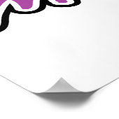 Nieuwe mam zwart en Paarse tekstcadeaus Poster (Hoek)