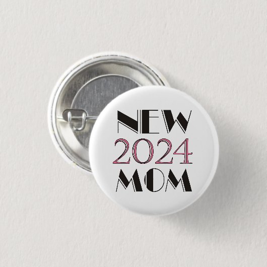 Nieuwe mama 2024 Button (Voorkant /achterkant)