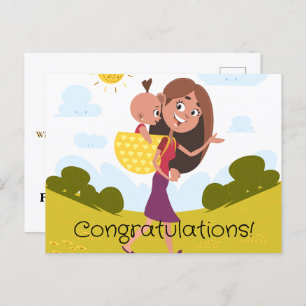 Nieuwe mama briefkaart