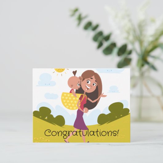 Nieuwe mama briefkaart (Staand voorkant)