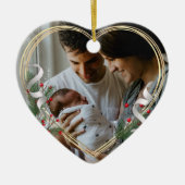 Nieuwe Mama Daddy Familie Milestone Custom Foto Keramisch Ornament (Voorkant)