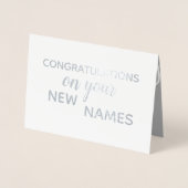 Nieuwe mama en papa Gefeliciteerd Elegant Brush Folie Kaarten (Voorkant)