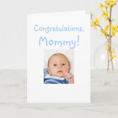 Nieuwe mama gefeliciteerd van Baby Boy Kaart (Gele Bloem)