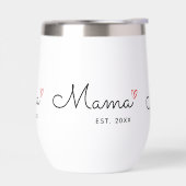 Nieuwe Mama Gevestigde Script Rode Hart (Links)