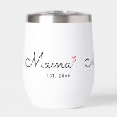 Nieuwe Mama Gevestigde Script Rode Hart (Voorkant)