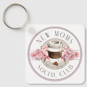Nieuwe mama Humor, koffie is onze enige hoop Sleutelhanger