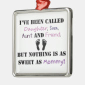 Nieuwe mama metalen ornament (Links)