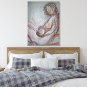 Nieuwe Mama New Baby New Love Canvas Afdruk (Insitu (Slaapkamer))