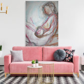 Nieuwe Mama New Baby New Love Canvas Afdruk (Insitu (Woonkamer))