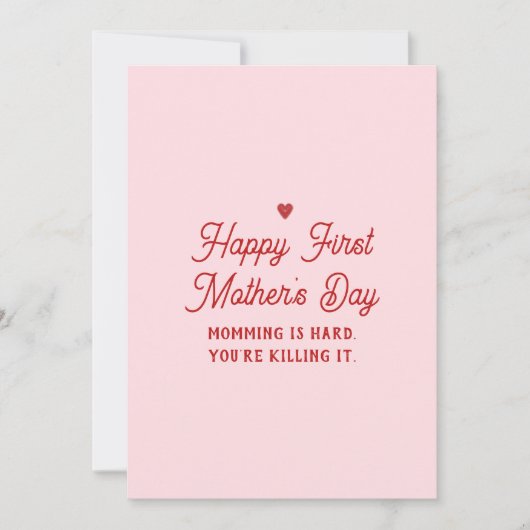 Nieuwe Mama Printable Happy First Moederdag Kaart (Voorkant)