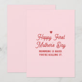 Nieuwe Mama Printable Happy First Moederdag Kaart (Voorkant / Achterkant)