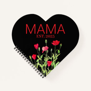 Nieuwe MAMA rode papavers Notitieboek