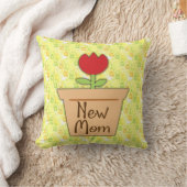 Nieuwe mama, Schattigee rode tulpenbloem Kussen (Deken)