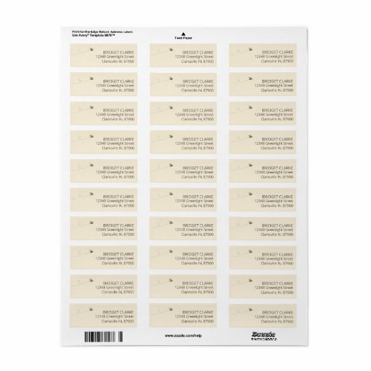 Nieuwe Mama-to-bee Douche Retouradres Labels (Full Sheet)