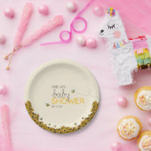 Nieuwe Mama-to-bee Douche Uitnodigen Papieren Bordje (Feest)