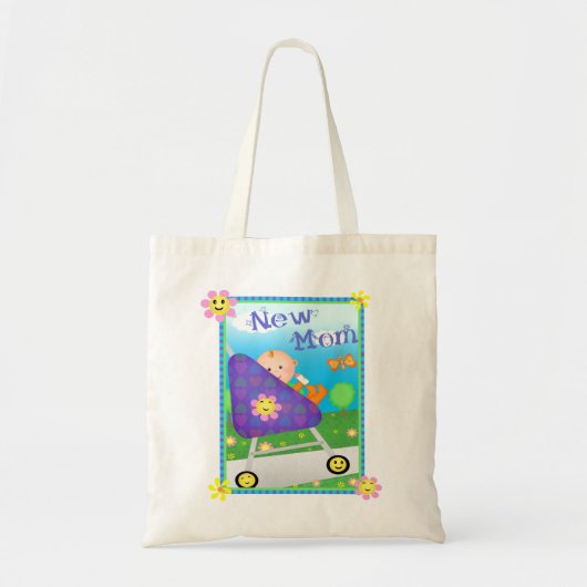 Nieuwe mama van Baby Tote Bag (Voorkant)